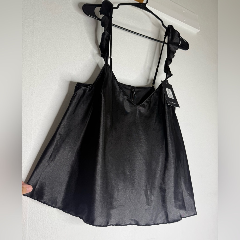 NWT Fashion Nova Black Satin Camisole